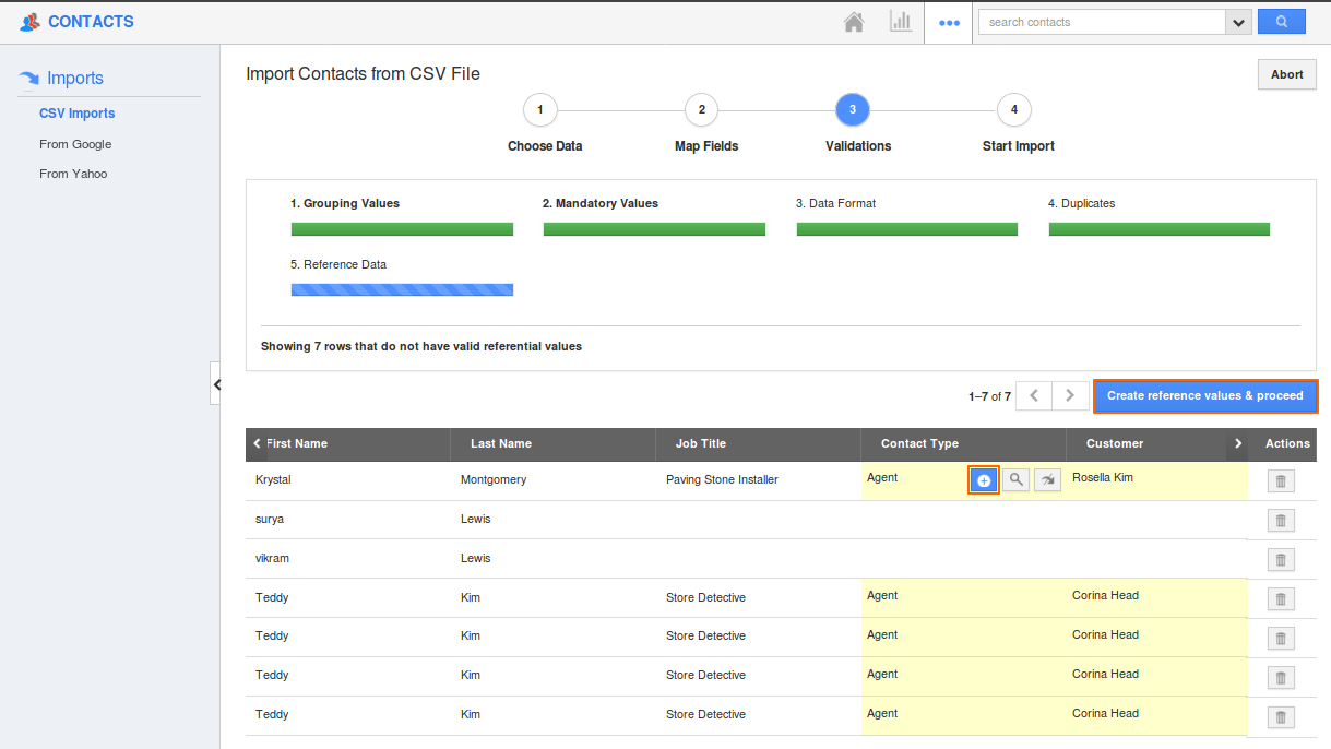Create Reference Values Create Reference Values